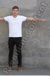 Whole Body Man T poses White Casual Slim